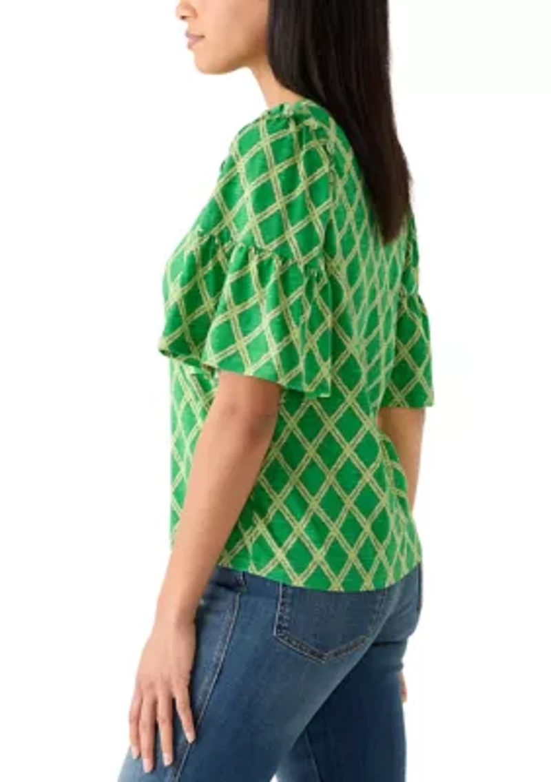 Women's Short Sleeve Printed Top