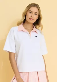 Sewing Down South x Crown & Ivy™ Southend Short Sleeve Boxy Rugby Polo