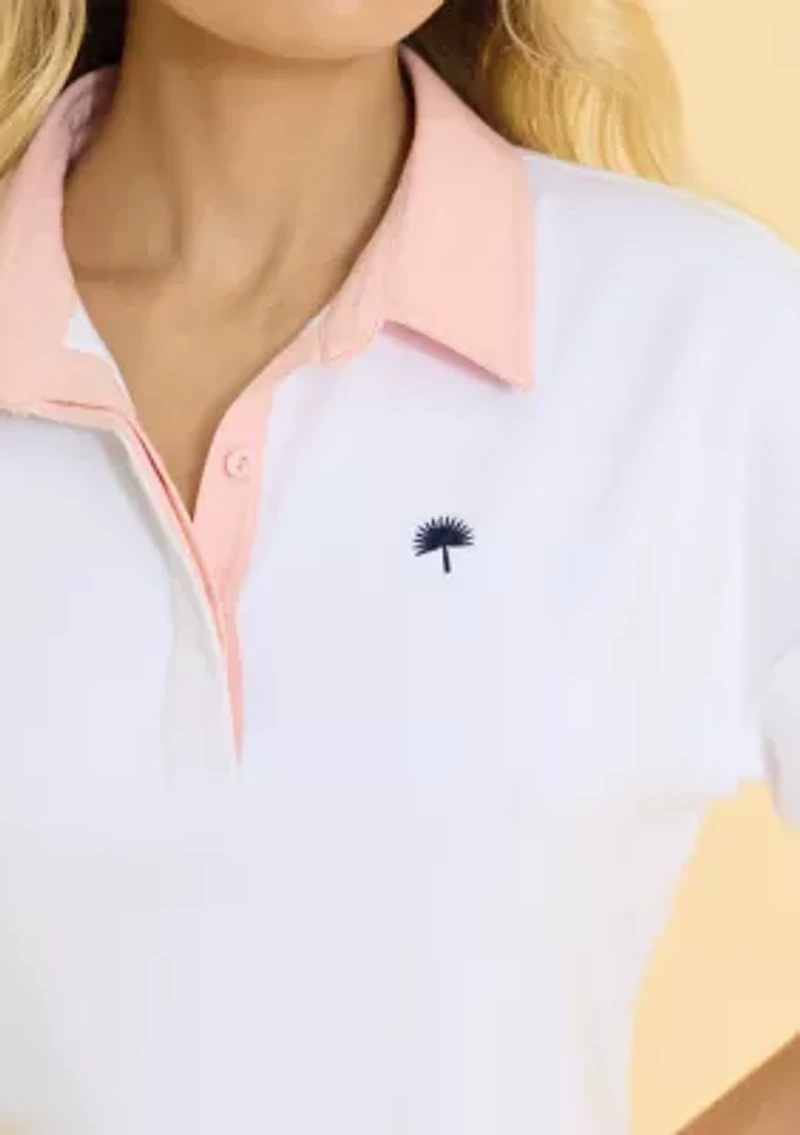 Sewing Down South x Crown & Ivy™ Southend Short Sleeve Boxy Rugby Polo