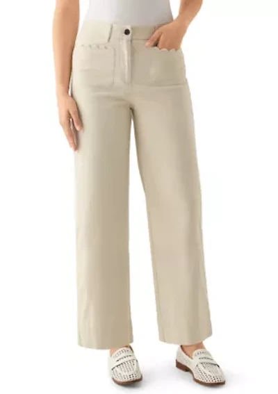 Women's Scallop Twill Pants