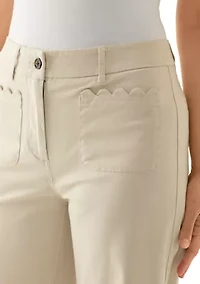 Women's Scallop Twill Pants