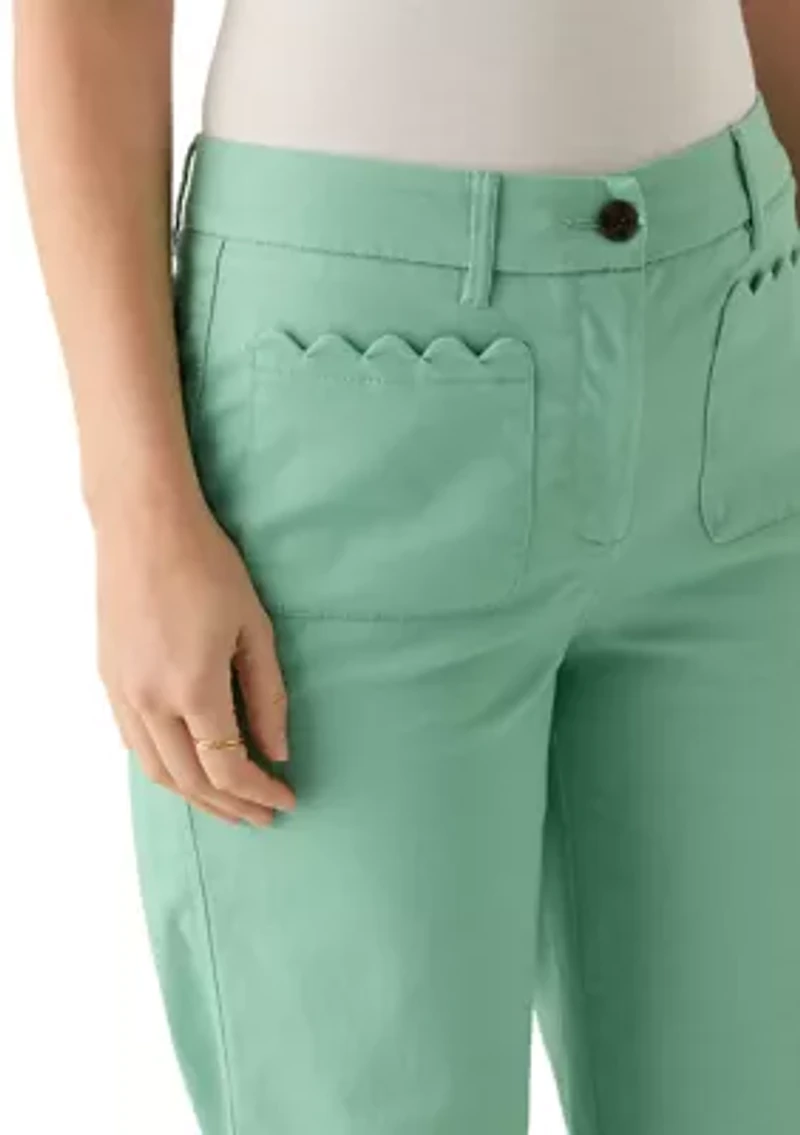 Women's Scallop Twill Pants