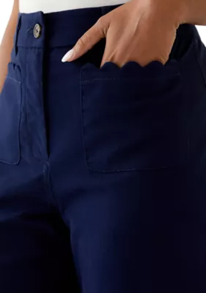 Women's Scallop Twill Pants