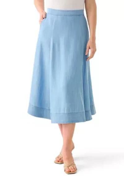 Women's Midi Circle Printed Skirt