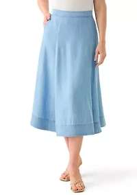 Women's Midi Circle Printed Skirt