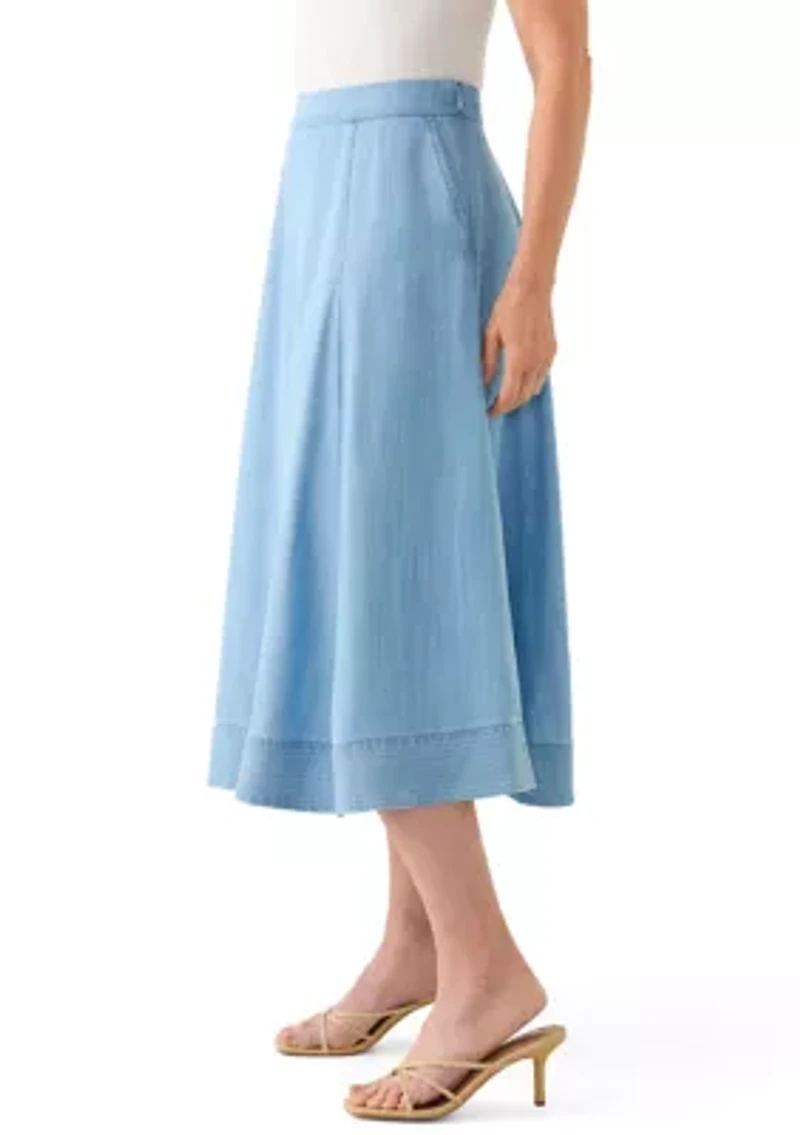 Women's Midi Circle Printed Skirt