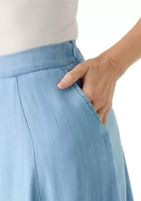 Women's Midi Circle Printed Skirt