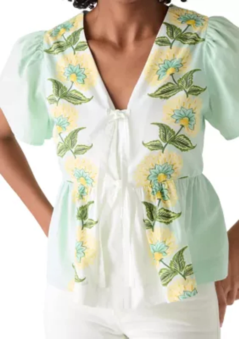 Women's Tie Front Top