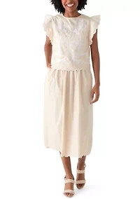 Women's Short Flutter Sleeve Top