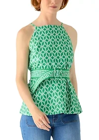 Women's Halter Belted Top