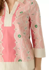 Women's 3/4 Sleeve Popover Top