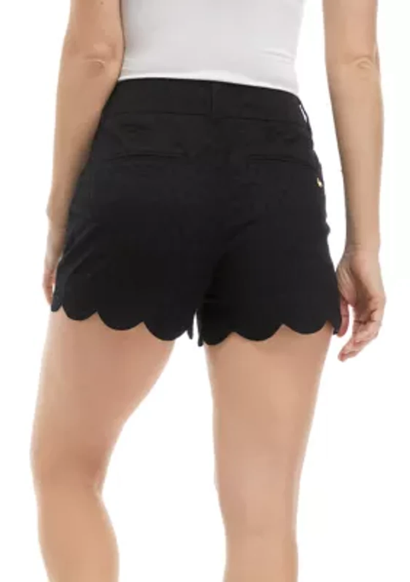 Petite Shelby Scalloped Shorts