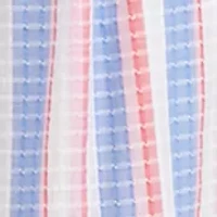 Petite Sleeveless Square Neck Striped Dress