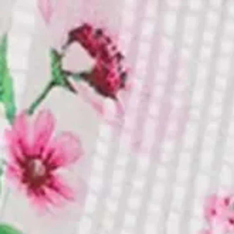 Petite Short Sleeve Printed Peasant Top