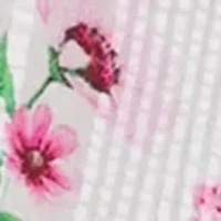 Petite Short Sleeve Printed Peasant Top