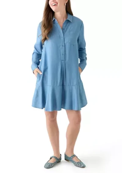 Petite Flounce Shirtdress