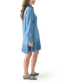 Petite Flounce Shirtdress