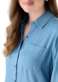 Petite Flounce Shirtdress