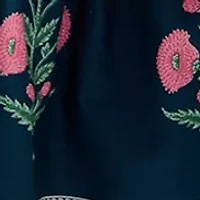 Petite Puff Sleeve Printed Midi Dress