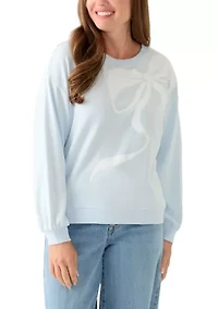 Petite Long Sleeve Graphic Sweeper Sweatshirt