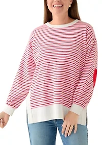 Petite Side Slit Sweeper Sweatshirt