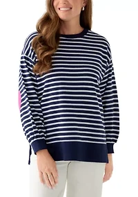 Petite Side Slit Sweeper Sweatshirt