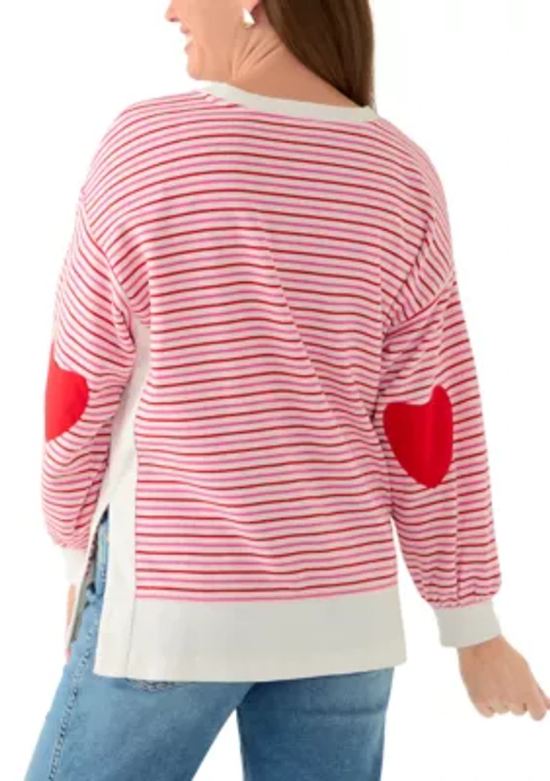 Petite Side Slit Sweeper Sweatshirt