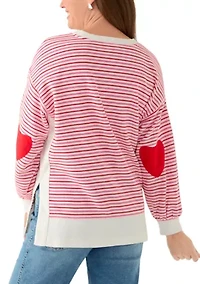 Petite Side Slit Sweeper Sweatshirt