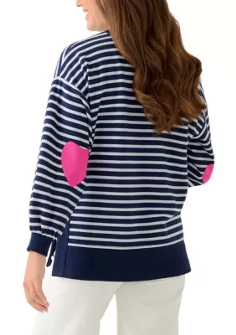 Petite Side Slit Sweeper Sweatshirt
