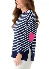 Petite Side Slit Sweeper Sweatshirt