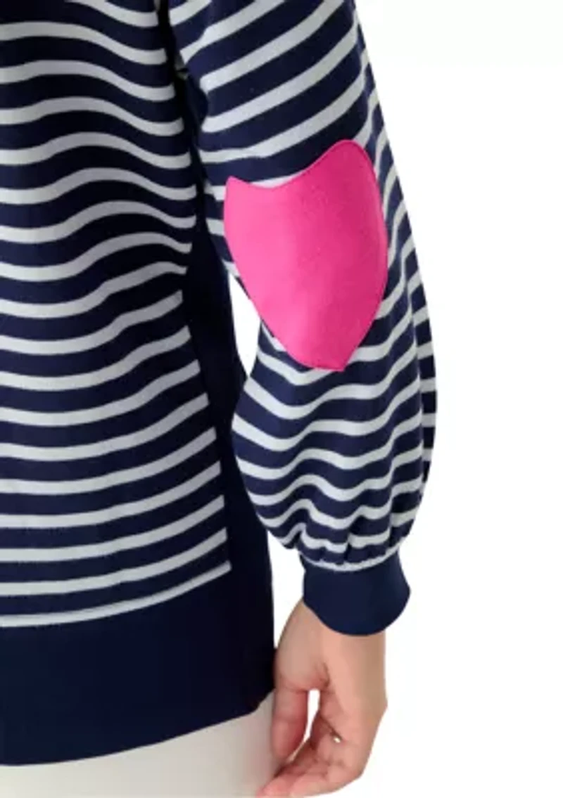 Petite Side Slit Sweeper Sweatshirt