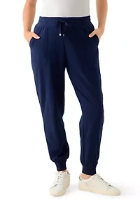 Petite Terry Jogger Solid Pants