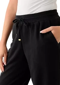 Petite Terry Jogger Solid Pants