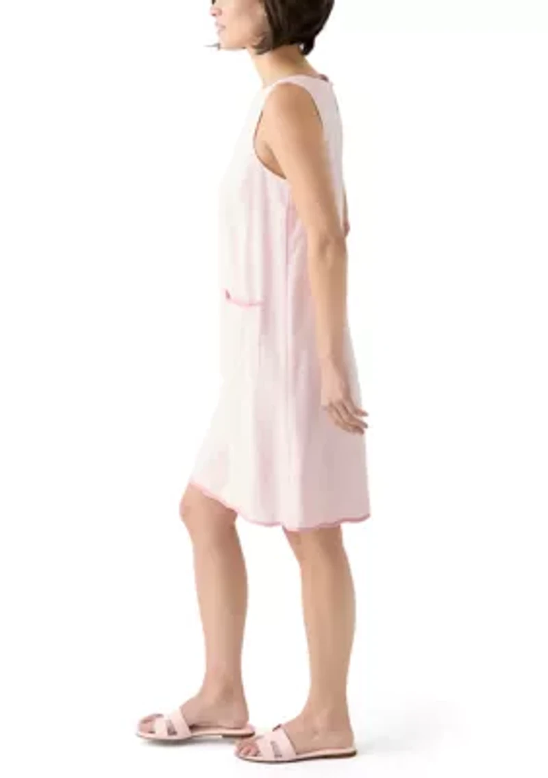 Petite Sleeveless Scallop Shift Dress