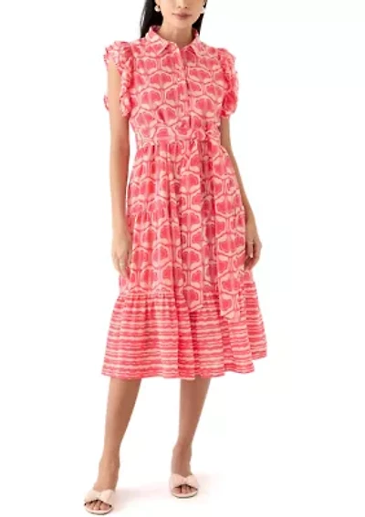 Petite Printed Midi Dress