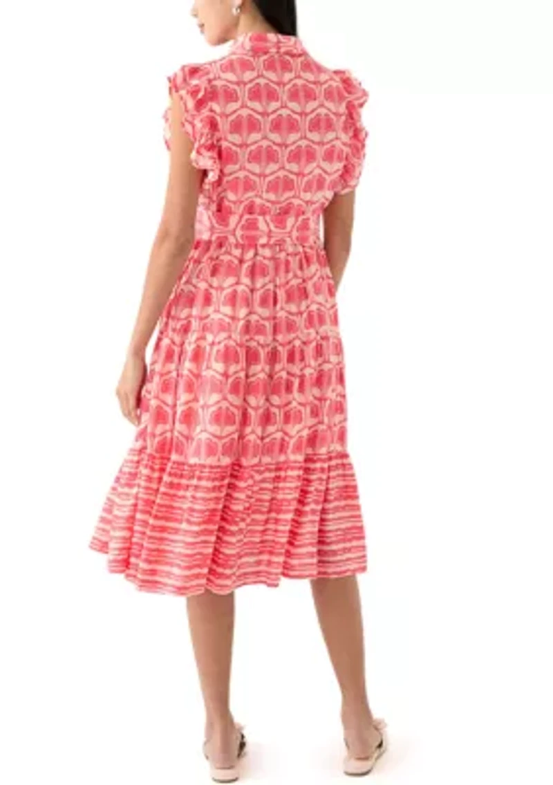 Petite Printed Midi Dress