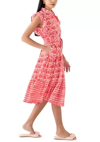Petite Printed Midi Dress