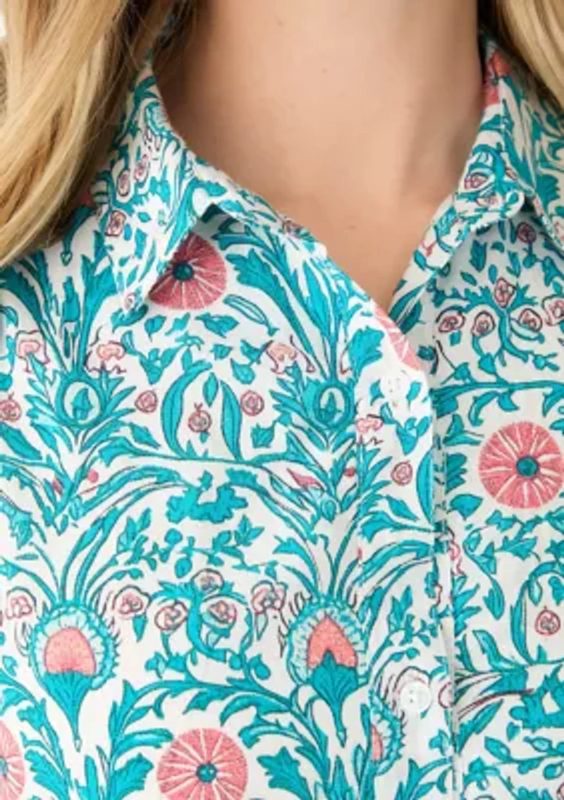 Petite Printed Midi Dress