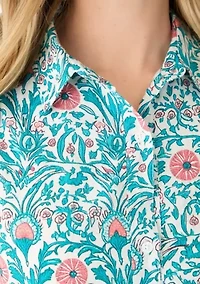 Petite Printed Midi Dress