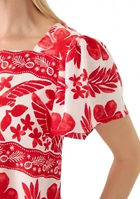 Petite Sleeveless Printed Mini Dress