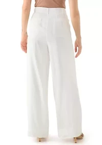 Petite Linen Wide Leg Pants