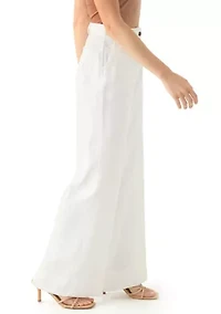 Petite Linen Wide Leg Pants