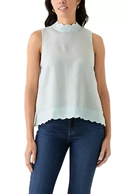 Petite Scallop Tank Top