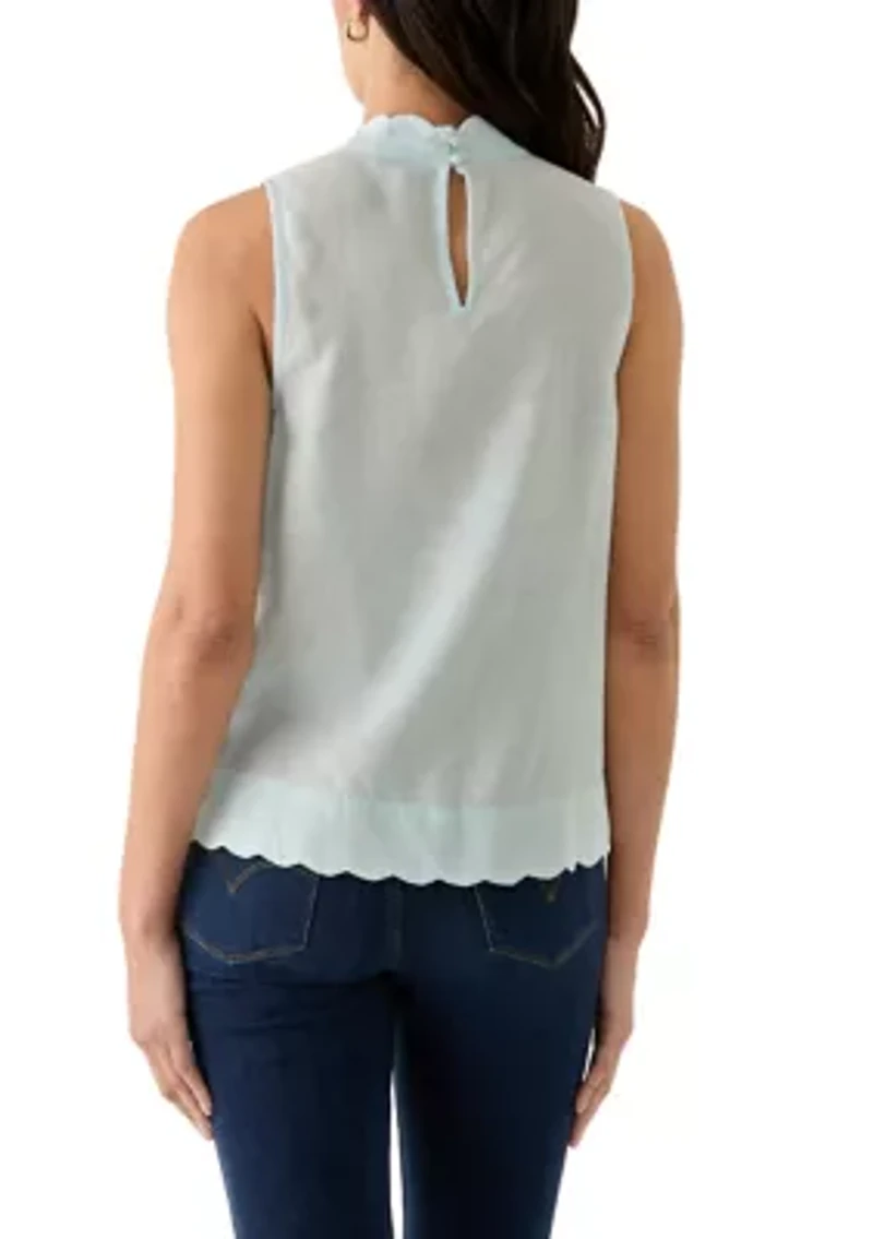 Petite Scallop Tank Top