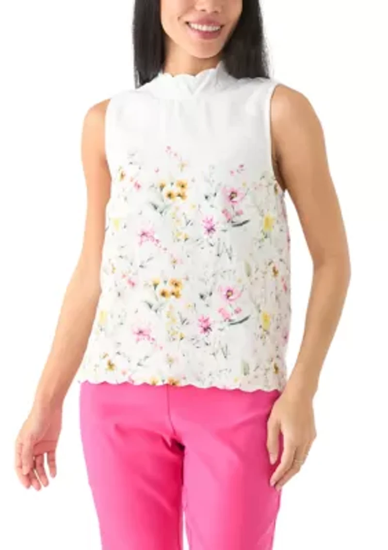 Petite Scalloped Tank Top