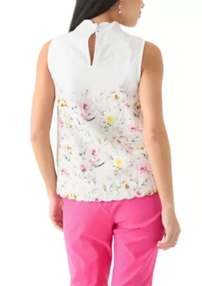 Petite Scalloped Tank Top
