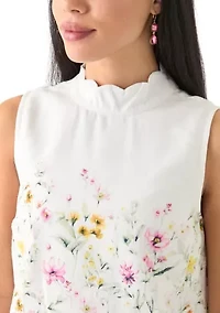 Petite Scalloped Tank Top
