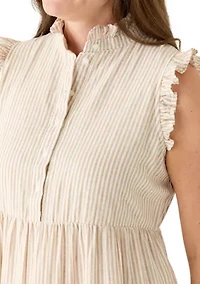 Petite Sleeveless Ruffle Tier Midi Dress