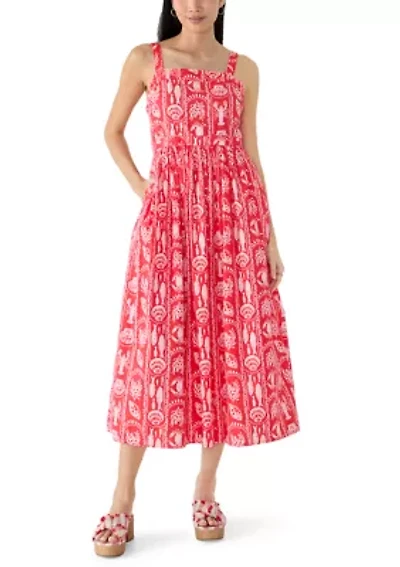 Petite Sleeveless Square Neck Maxi Dress
