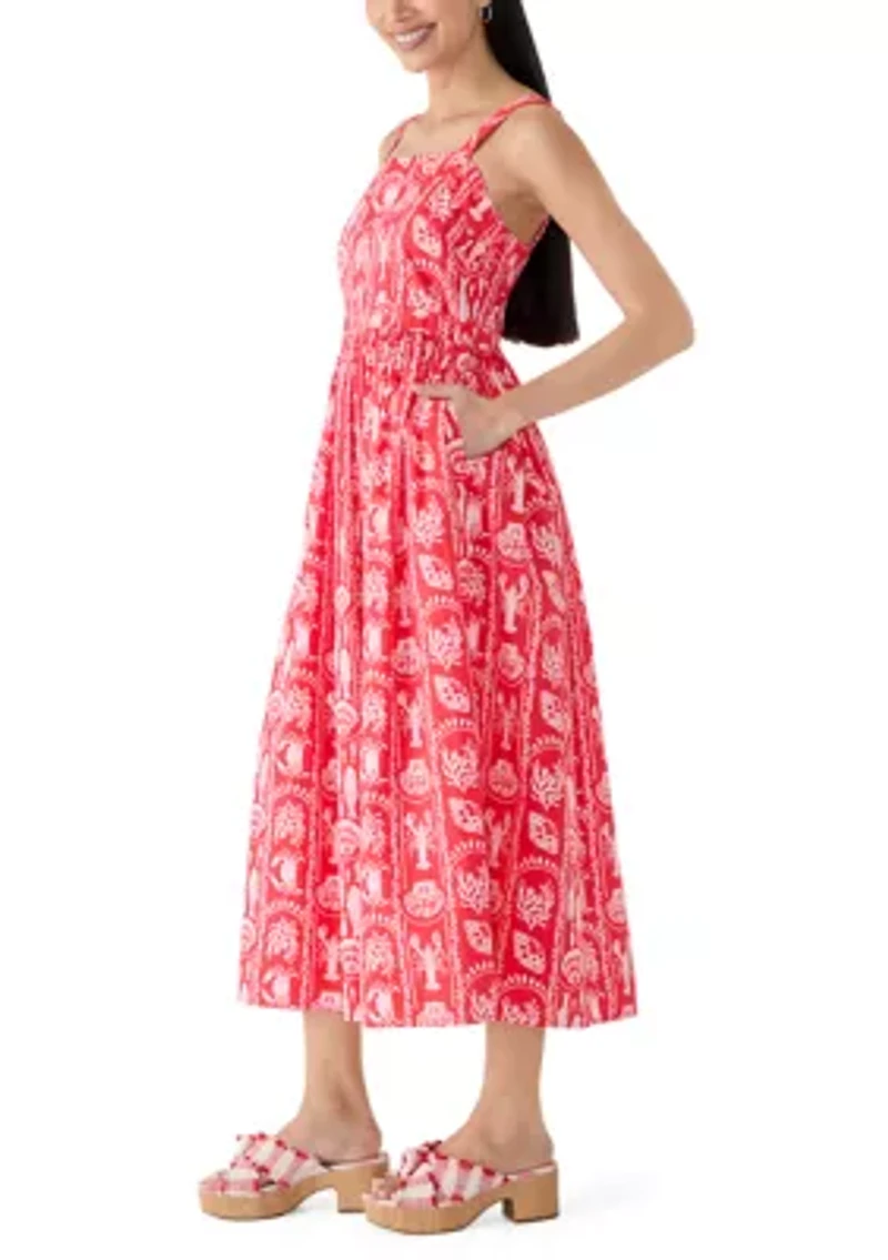 Petite Sleeveless Square Neck Maxi Dress